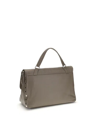 Zanellato Postina Leather Shoulder Bag In Gray