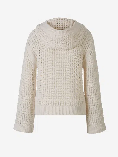 Dorothee Schumacher Cotton Crochet Sweater In Neutral