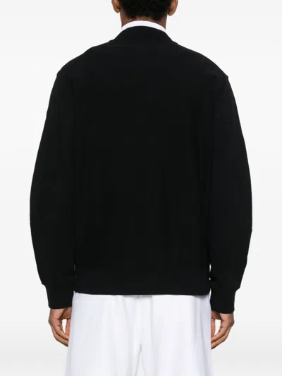 Givenchy Black Varsity Jacket With Bomber Collar And Logo Lettering On The Front In Cotton Man