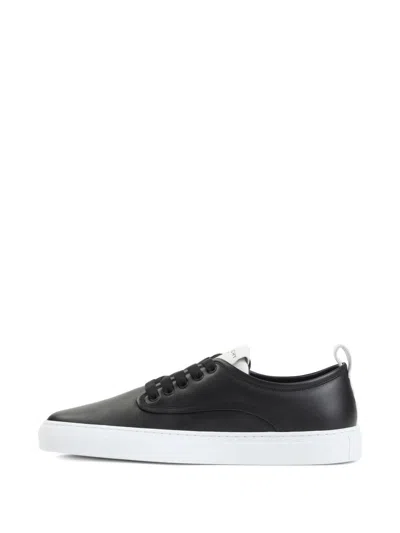 Givenchy New City Leather Low Sneakers Shoes In Black