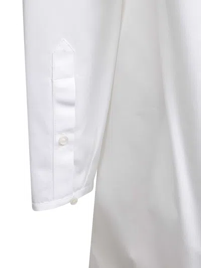 Alaïa Women White Cotton Poplin Tunic Mini Dress In White