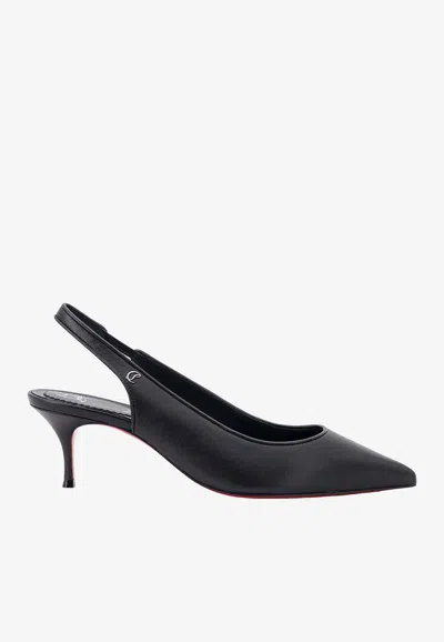 Christian Louboutin Women Sporty Kate Sling 55 Leather Slingback Pumps In Black