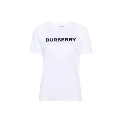 Burberry Cotton Logo T-shirt Women In White
