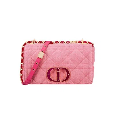 Dior Caro M Canvas In Pink