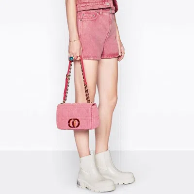Dior Caro M Canvas In Pink