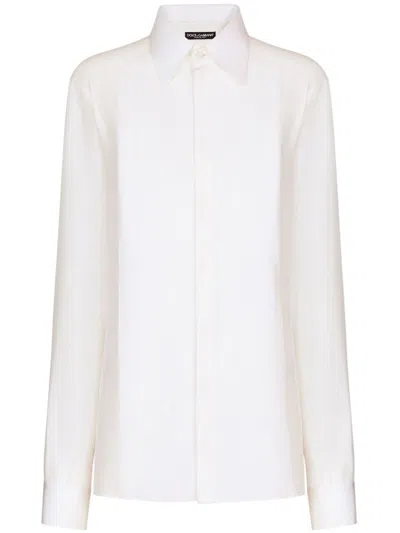 Dolce & Gabbana Silk Shirt In White