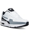 Nike Men's Air Max Ltd 3 Running Sneakers From Finish Line In White/grey/black