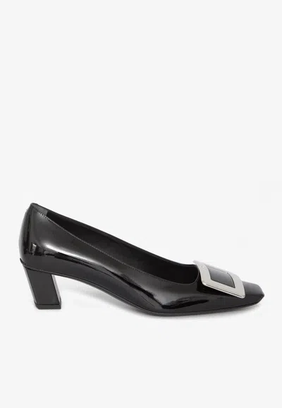 Roger Vivier Belle Vivier 45 Leather Pumps In Black