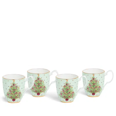 Royal Albert Old Country Roses Christmas Mug Set Of 4, 13.5oz