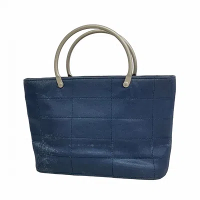 Pre-owned Chanel Nylon Handbag () In Blue
