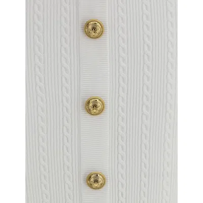 Balmain Long Skirt Viscose Blend In White