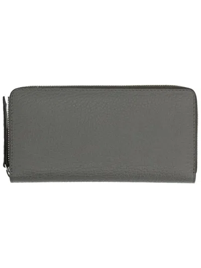 Maison Margiela Leather Wallet Unisex In Gray