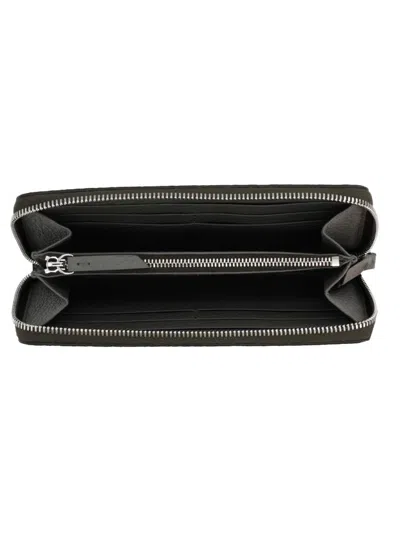 Maison Margiela Leather Wallet Unisex In Gray