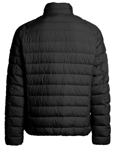 Parajumpers Quilted Padded Jacket With Hood And Striking Strap Detail In Black