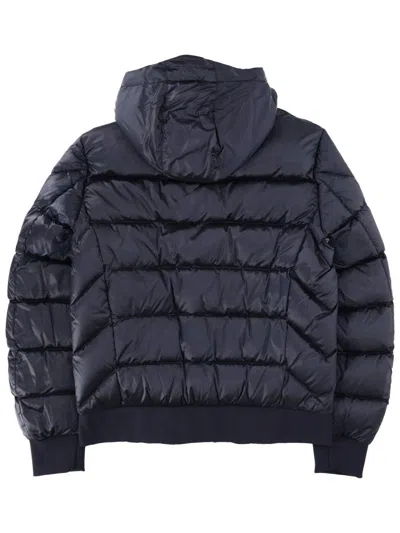 Parajumpers Quilted Hooded Coat Long Sleeves In Blue