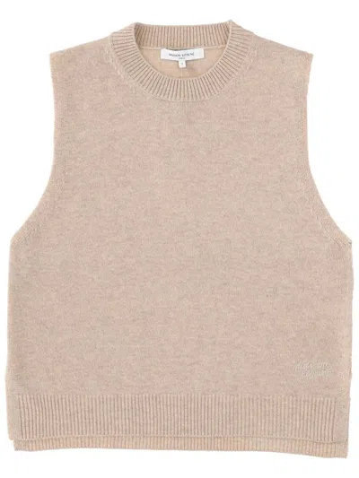Maison Kitsuné Wool Vest In Neutral
