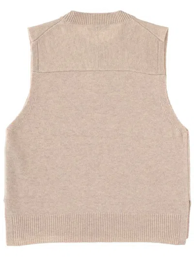 Maison Kitsuné Wool Vest In Neutral