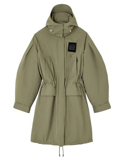Ganni "tri-layer" Parka In Green