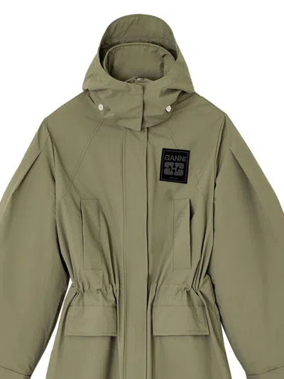 Ganni "tri-layer" Parka In Green