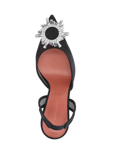 Amina Muaddi 70mm Begum Crystal-embellished Slingback Pumps In Black