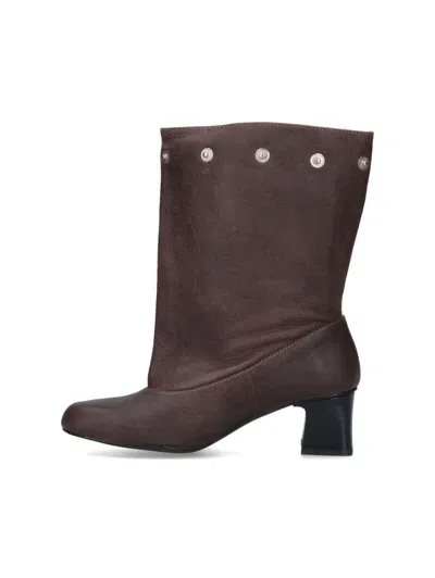 Paloma Wool Jolie Snaps Convertible Boots In Brown