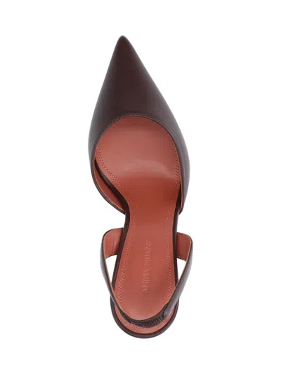 Amina Muaddi Open-toe High-heeled Sandals In Brown