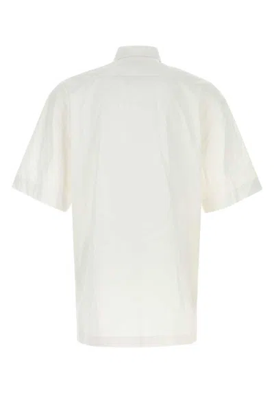 Dries Van Noten Cassidye Shirt With Embroidered Short Sleeves In Neutral