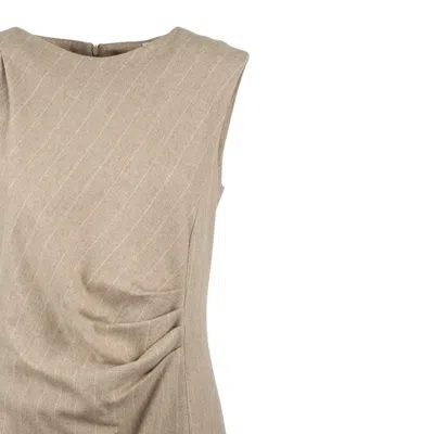 Liviana Conti Beige Cashmere Blend Dress In Neutral