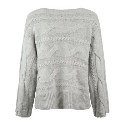 Liviana Conti Gray Cashmere And Silk Sweater In Gray