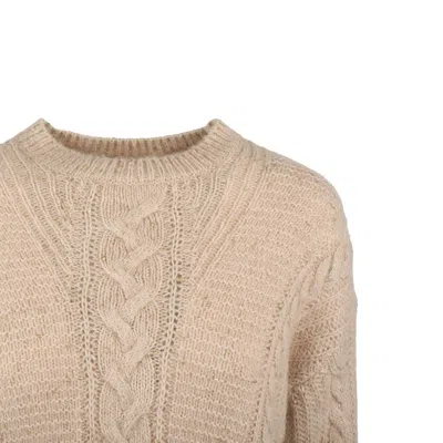 Max Mara Beige Alpaca Blend Boxy Sweater In Nude