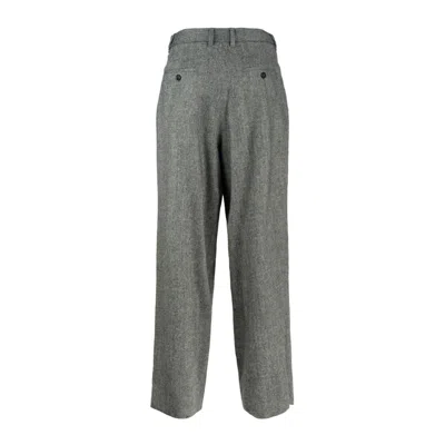 Max Mara Stretch-wool Flannel Trousers In Gray