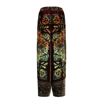 Pierre-louis Mascia Viscose And Silk Palazzo Pants In Multi