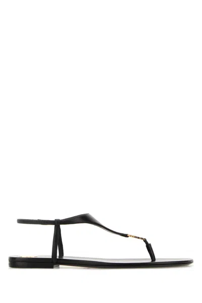 Saint Laurent Sandals In Black