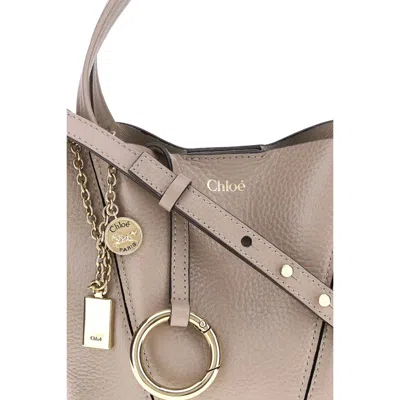 Chloé Chloe Spin Shoulder Bag In Neutral