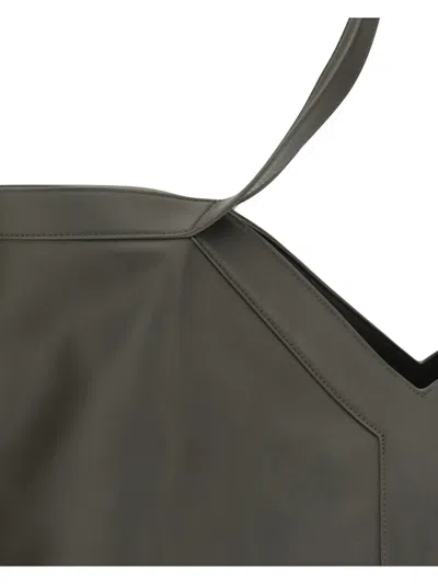 Saint Laurent Oversized Leather Y Tote Bag In Green