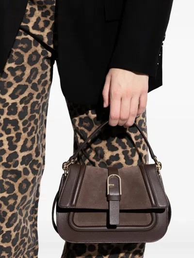 Furla Flow Mini Top Handle Bags In Brown