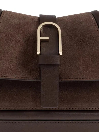 Furla Flow Mini Top Handle Bags In Brown