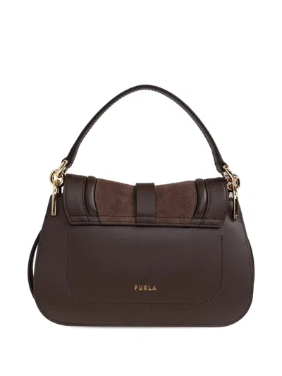 Furla Flow Mini Top Handle Bags In Brown