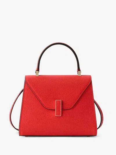 Valextra Iside Leather Mini Tote Bag In Red