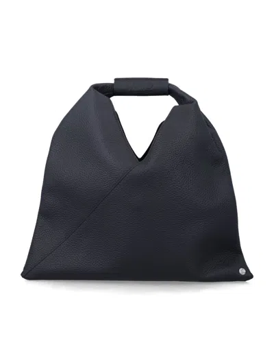 Mm6 Maison Margiela Japanese Bag In Grained Leather In Black