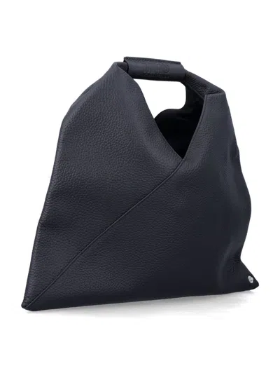 Mm6 Maison Margiela Japanese Bag In Grained Leather In Black