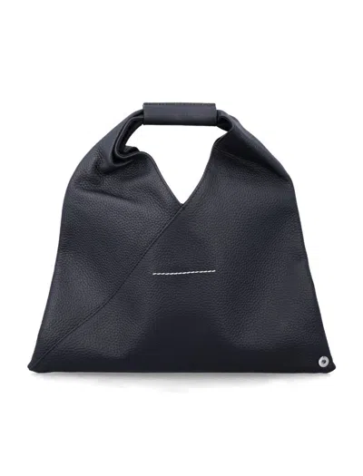 Mm6 Maison Margiela Japanese Bag In Grained Leather In Black