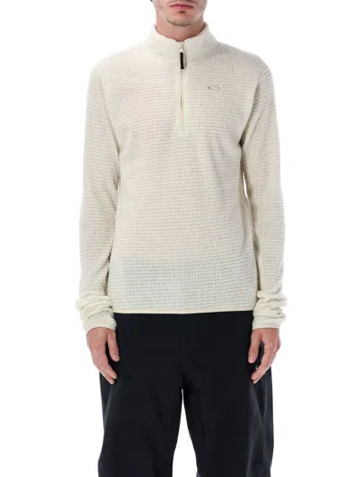Oakley Alpha Half Zip Sweatshirt With High Collar In White