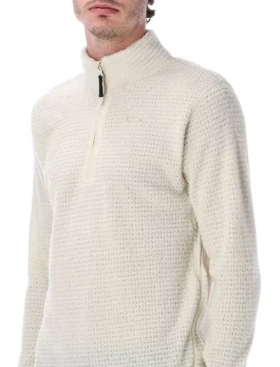 Oakley Alpha Half Zip Sweatshirt With High Collar In White