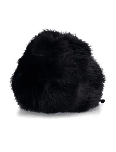 Perfect Moment Faux Fur Trapper Hat In Black