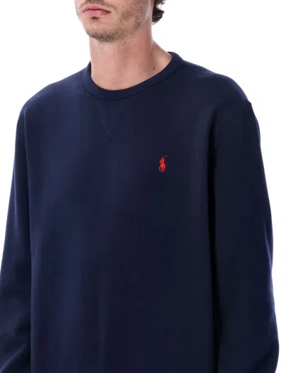 Polo Ralph Lauren Cotton-blend Crewneck Sweatshirt In Blue