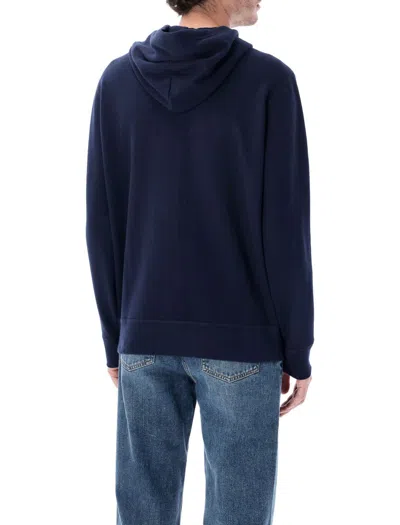 Polo Ralph Lauren Zip-up Hooded Sweatshirt In Cotton-polyester Blend In Blue