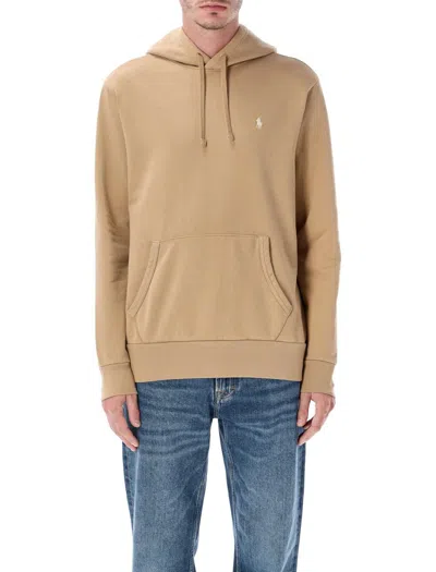 Polo Ralph Lauren Loopback Cotton Fleece Hoodie In Brown