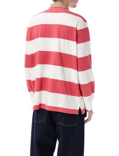 Polo Ralph Lauren Classic Fit Khaki Collar Rugby Shirt In Multi