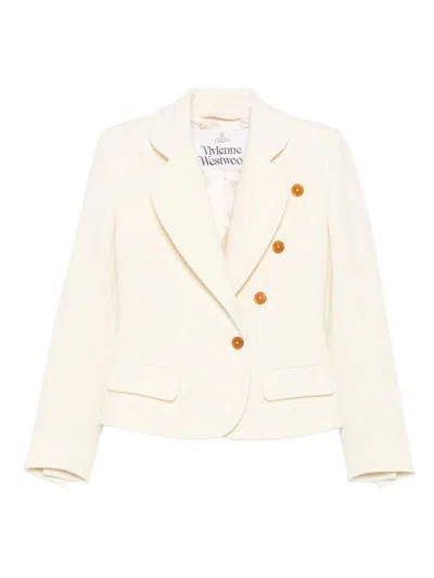 Vivienne Westwood Button Flap Pocket Jacket In Neutral